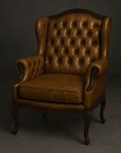Fauteuil de Bureau Chesterfield de Style Louis XV 