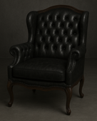 Fauteuil de Bureau Chesterfield de Style Louis XV 