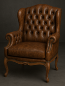 Fauteuil de Bureau Chesterfield de Style Louis XV 