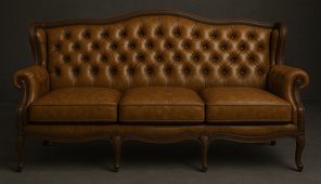 Canapé Chesterfield 3 places de Style Louis XV