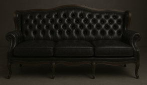 Canapé Chesterfield 3 places de Style Louis XV