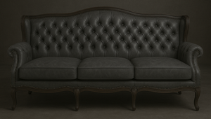 Canapé Chesterfield 3 places de Style Louis XV