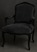 Fauteuil de Table de Style Régence avec dossier à la Reine
