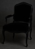 Fauteuil de Table de Style Régence avec dossier à la Reine