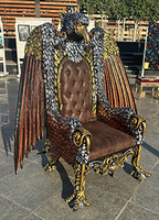 Fauteuil trône royal baroque Aigle avec dossier imposant Meubles Dobois