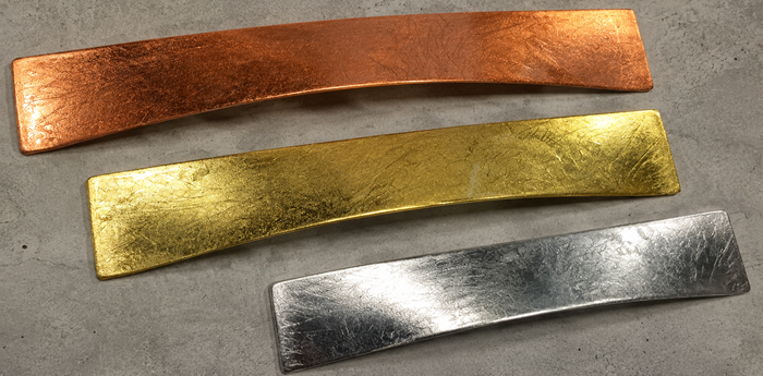 Patine à la Feuille de Cuivre , Feuille d'Or , Feuille d'Argent