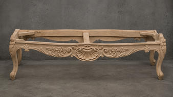 banc style-baroque meubles-dobois bois hêtre brut sans tissu