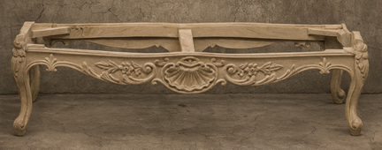 Banc style baroque en bois massif sculpté Meubles Dobois