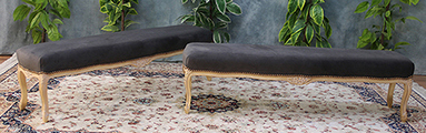 Banc style Louis XV bois massif sculpté LES MEUBLES DOBOIS
