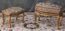 Banc style Louis XV décoratif en bois sculpté LES MEUBLES DOBOIS