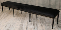 Banquette style Louis XVI tapissée luxueuse LES MEUBLES DOBOIS