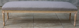 Bout de lit style Louis XVI de luxe sur mesure LES MEUBLES DOBOIS