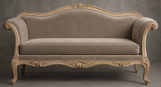 Canapé Cabriolet Style Louis XV - Modèle 812 - canapé cabriolet style louis xv 4 places bois doré tissu cuir - MEUBLES DOBOIS - vue 35