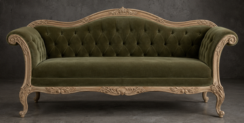 Canapé Cabriolet Style Louis XV - Modèle 812 - canapé cabriolet style louis xv 2 places bois cérusé blanc tissu lin - MEUBLES DOBOIS - vue 39