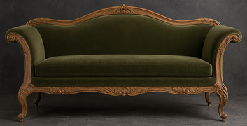 Canapé Cabriolet Style Louis XV - Modèle 812 - canapé cabriolet style louis xv 4 places bois chêne clair tissu cuir - MEUBLES DOBOIS - vue 41