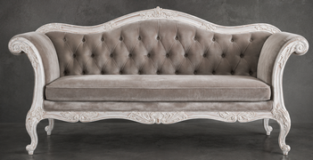 Banquette Cabriolet Style Louis XV - Modèle 812 - banquette cabriolet style louis xv 2 places bois doré tissu velours - MEUBLES DOBOIS - vue 42