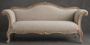 Canapé Cabriolet Style Louis XV - Modèle 812 - canapé cabriolet style louis xv 3 places bois cérusé noir tissu cuir - MEUBLES DOBOIS - vue 55