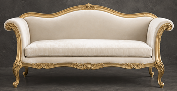 Canapé Cabriolet Style Louis XV - Modèle 812 - canapé cabriolet style louis xv 2 places bois brut tissu velours - MEUBLES DOBOIS - vue 51