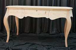 Bureau Louis XV Empire baroque en placage palissandre et bronze – Meubles Dobois