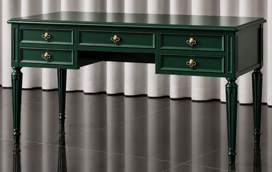 Bureau de style Louis XVI traditionnel en bois massif, mobilier classique Les Meubles DOBOIS