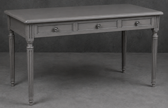 Bureau Louis XVI laqué plateau semi-massif