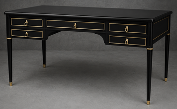 Bureau Louis XVI laqué ligne néoclassique