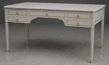 Bureau de style Louis XVI laqué 5 tiroirs