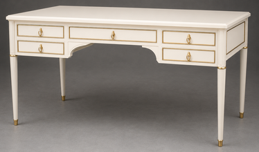 Bureau Louis XVI laqué bureau ministre sur mesure