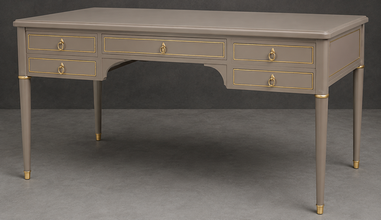 Bureau de style Louis 16 laqué grand format