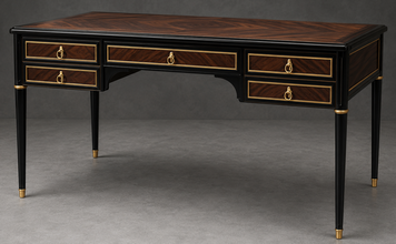 Bureau Louis XVI marqueterie 5 tiroirs sur mesure