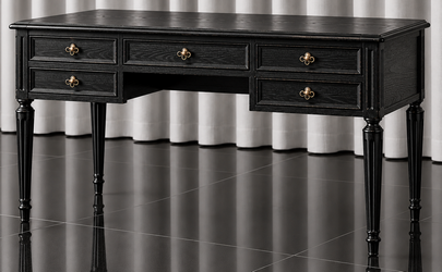 Bureau de style Louis XVI en bois massif, fabrication artisanale Les Meubles DOBOIS