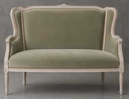 Canapé 3 pans style Louis XVI baroque avec dossier à oreilles - LES MEUBLES DOBOIS