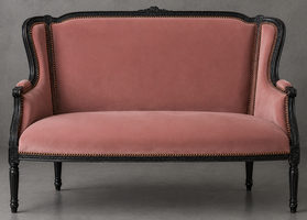 Salon banquette baroque 3 pans style Louis XVI - LES MEUBLES DOBOIS