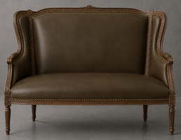 Banquette à oreilles style Louis XVI personnalisable - LES MEUBLES DOBOIS