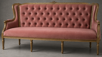 Canapé à oreilles style Louis XVI haut dossier - LES MEUBLES DOBOIS