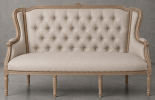 Canapé baroque style Louis XVI pour salon classique - LES MEUBLES DOBOIS