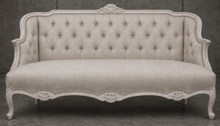 Canapé Cabriolet en Gondole Style Louis XV - Modèle 815 - canapé gondole style louis xv canapé cabriolet gondole style louis xv 2 places velours jaune moutarde - MEUBLES DOBOIS - vue 101