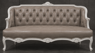 Canapé Cabriolet en Gondole Style Louis XV - Modèle 815 - canapé gondole style louis xv canapé cabriolet gondole style louis xv 2 places velours taupe - MEUBLES DOBOIS - vue 105