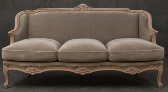 Canapé Cabriolet en Gondole Style Louis XV - Modèle 815 - canapé gondole style louis xv canapé cabriolet gondole style louis xv 2 places cuir chocolat - MEUBLES DOBOIS - vue 117