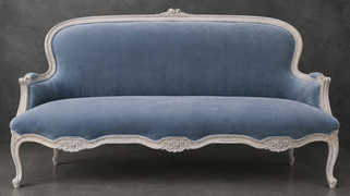 Canapé Cabriolet en Gondole Style Louis XV - Modèle 813 - canapé gondole style louis xv canapé cabriolet gondole style louis xv 2 places cuir noir - MEUBLES DOBOIS - vue 67