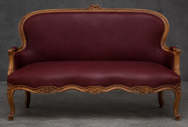Canapé Cabriolet en Gondole Style Louis XV - Modèle 813 - canapé gondole style louis xv canapé cabriolet gondole style louis xv 2 places velours taupe - MEUBLES DOBOIS - vue 69