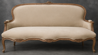Canapé Cabriolet en Gondole Style Louis XV - Modèle 813 - canapé gondole style louis xv canapé cabriolet gondole style louis xv 2 places velours gris clair - MEUBLES DOBOIS - vue 73