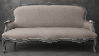Canapé Cabriolet en Gondole Style Louis XV - Modèle 813 - canapé gondole style louis xv canapé cabriolet gondole style louis xv 2 places lin écru - MEUBLES DOBOIS - vue 77