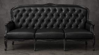 canapé à la reine style régence 4 places bois doré tissu cuir meubles dobois