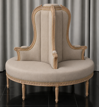 Canapé Borne Rond Style Louis XVI meubles dobois
