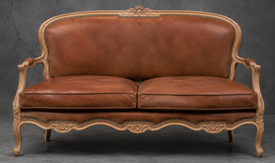 Canapé cabriolet style Louis XV avec assise coussin Meubles Dobois