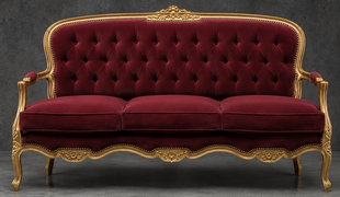 Banquette cabriolet style Louis XV en finition personnalisable Meubles Dobois