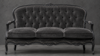 Banquette cabriolet style Louis XV non capitonnée Meubles Dobois