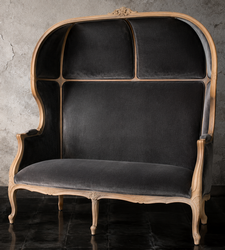Canapé Carrosse baroque avec haut dossier royal sculpté - MEUBLES DOBOIS