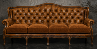 Canapé Chesterfield style Louis XV fabrication sur mesure - Meubles Dobois